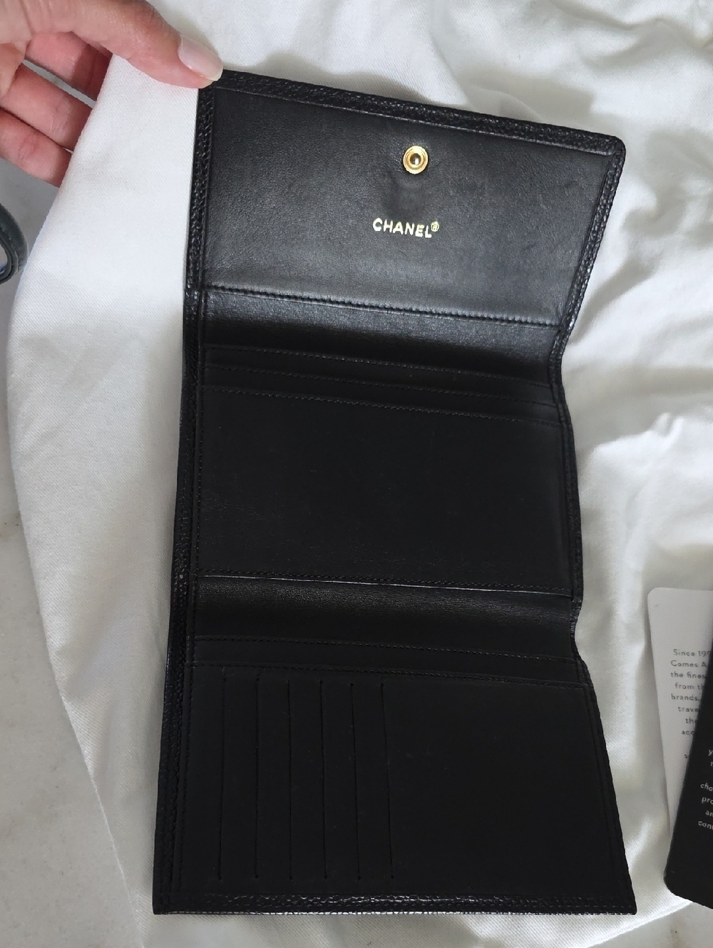 CHANEL Black Quilted Caviar Leather Card Case Wallet - Picture 3 of 11